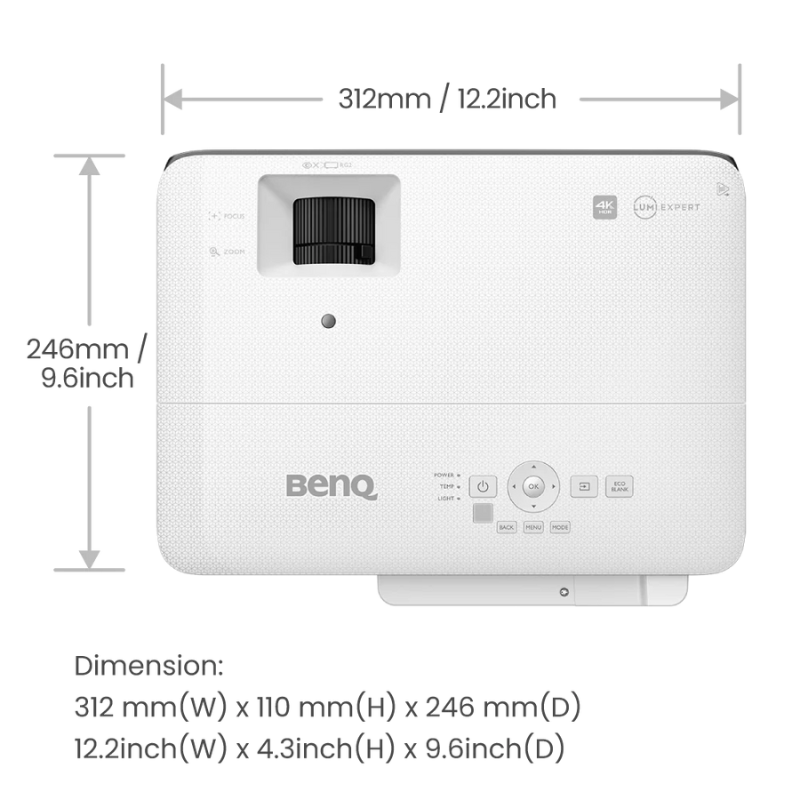 BenQ TK700ST 4K HDR Short Throw Golf Simulator Projector